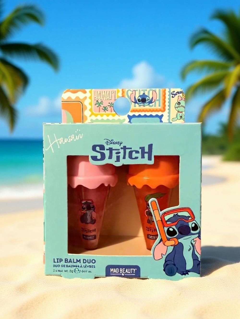 Disney Stitch Lip Balm Duo Strawberry & Peach | MAD Beauty | New